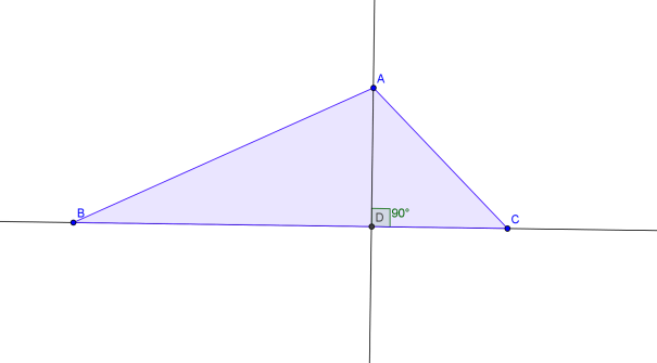 A triangle can be cut into two right triangles.