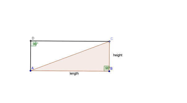 A right triangle is half a rectangle.