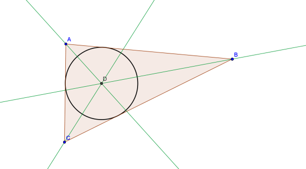 The incenter of a triangle is the intersection of its angle bisectors.
